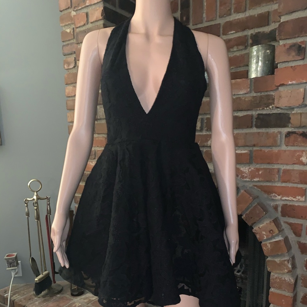 Black Bebe lace cocktail dress. Worn once